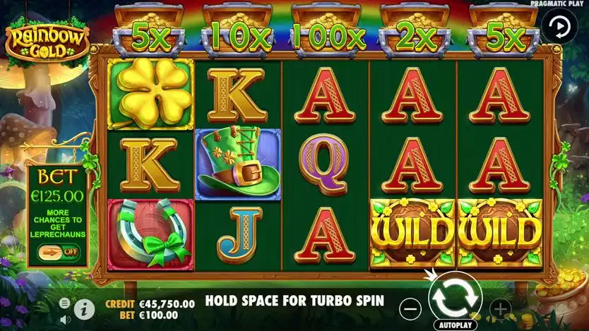 Rainbow Gold slot game screen