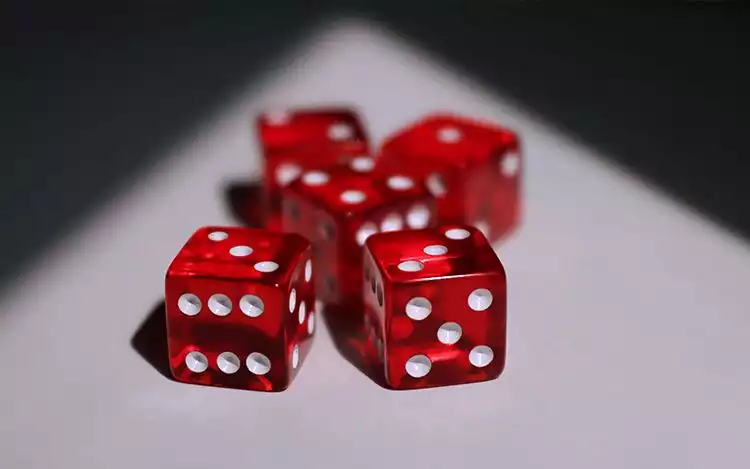 five red dice