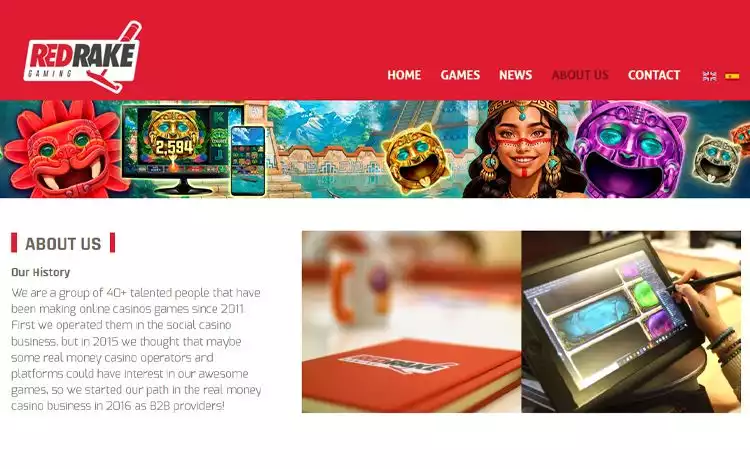 Red Rake Gaming's About Us page