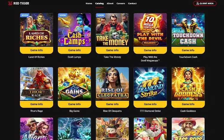 Red Tiger's slot catalog