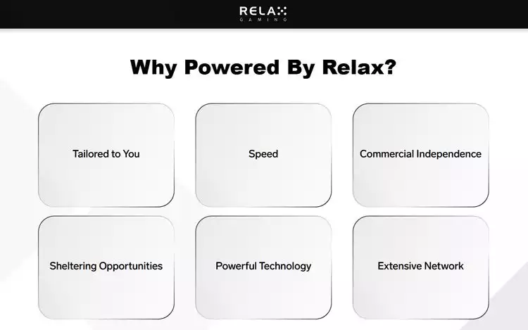 Relax Gaming Powered by Relax benefits