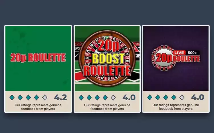 Prime Casino Rating for Roulette 20p variants