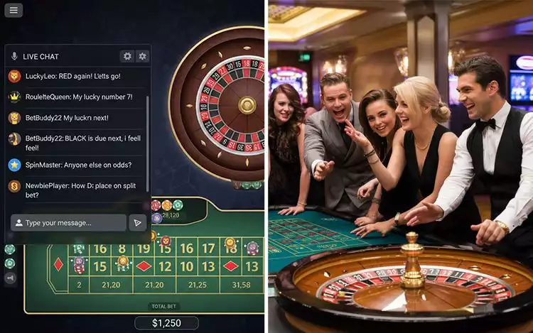 Comparison of online roulette chat interaction and land-based