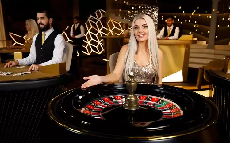 a secure, controlled live dealer studio environment with cameras and access controls