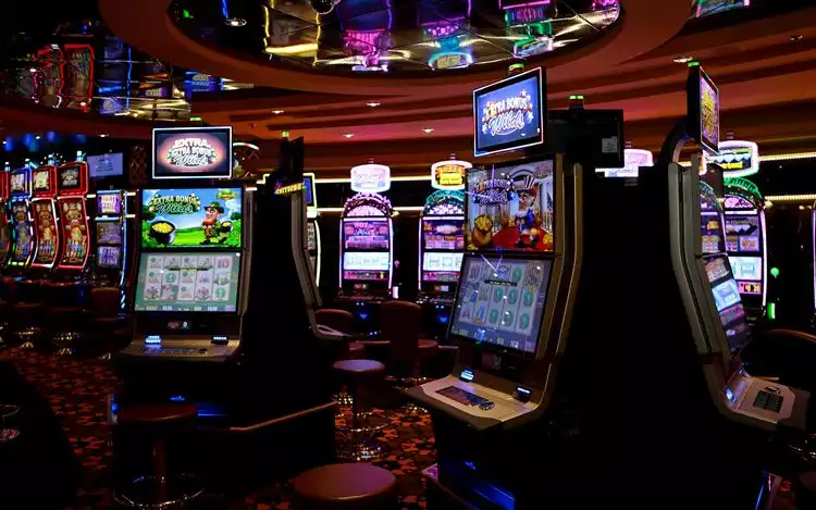 several casino slot machines