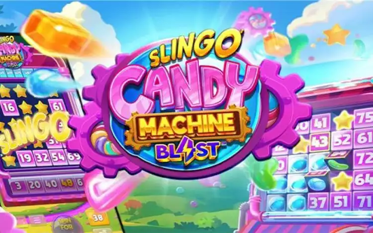 Slingo's Candy Machine Blast slot game poster