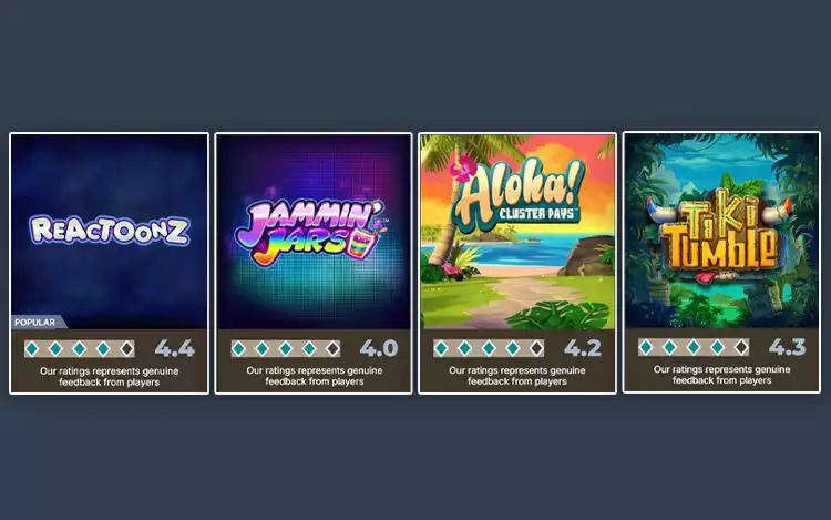 Prime Casino rating for slots with cluster pays
