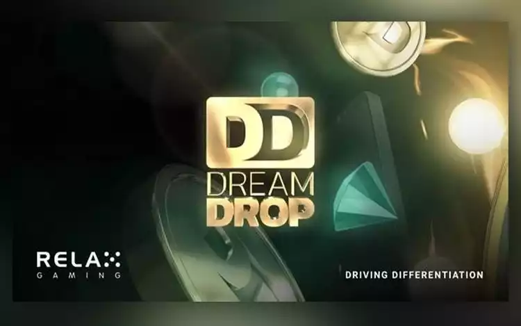 Relax Gaming poster for Dream Drop Jackpot slot feature
