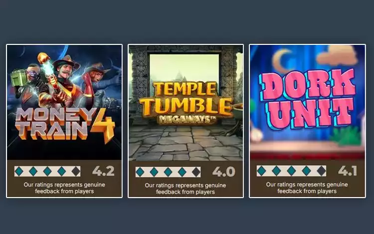 Prime Casino Rating for Relax Gaming Slots Money Train 4, Temple Tumble, Dork Unit games
