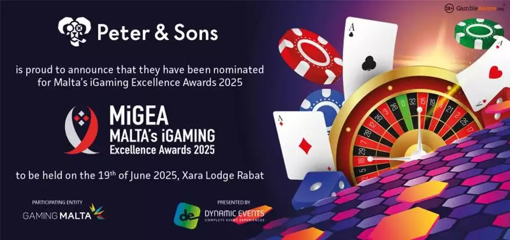 Slot Studio Peter and Sons MiCEA Malta's iGaming Excellence Awars 2025 nomination poster