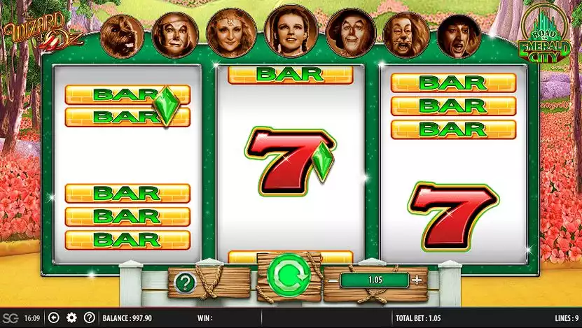 Light & Wonder movie-themed slot Wizard of Oz: Road to Emerald City game screen