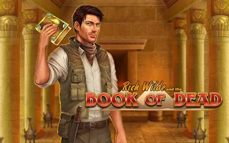 Main Character Rich Wilde of slot game Book of Dead poster