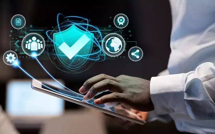 collage of symbols for secure, games and finance