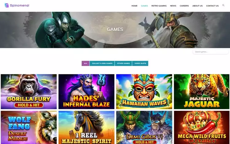 Spinomenal slot games