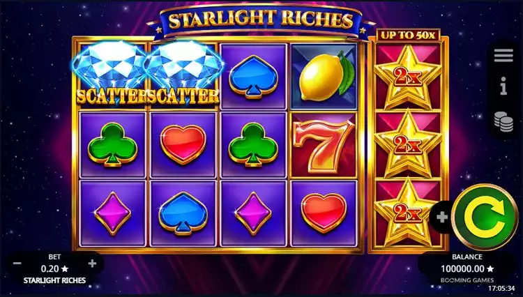 Starlight Riches slot game screen