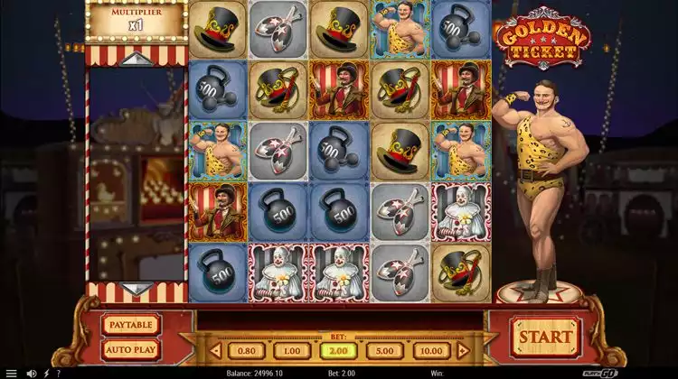 The Golden Ticket slot game screen