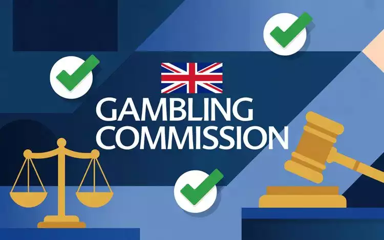 UK Gambling Commission regulation with law and fairness symbols