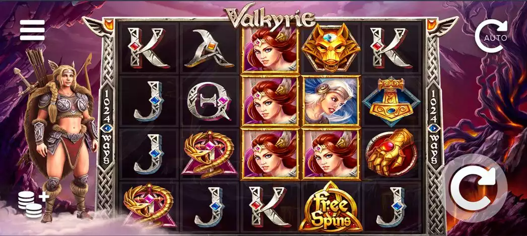 Valkyrie slot game screen