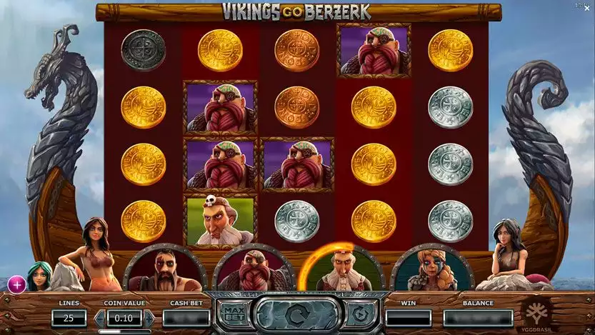 Viking Go Bezerk slot game screen