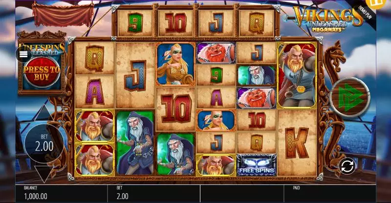 vikings-unleashed-megaways-game-screen