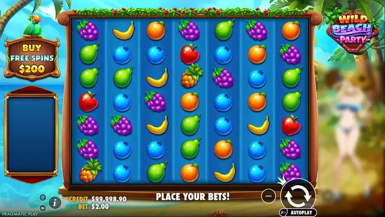 wild Beach Party slot game screen
