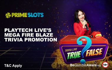 Playtech Live's Mega Fire Blaze Trivia Promo