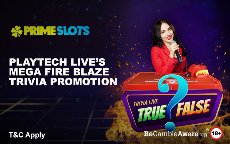 Playtech Live's Mega Fire Blaze Trivia Promo