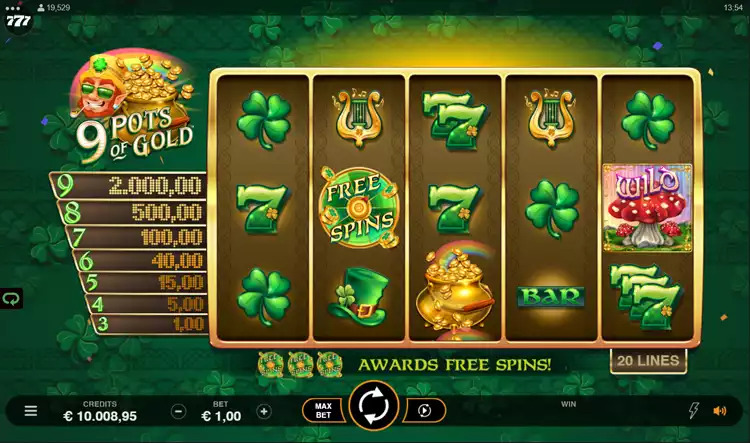 9 Pots of Gold gameplay