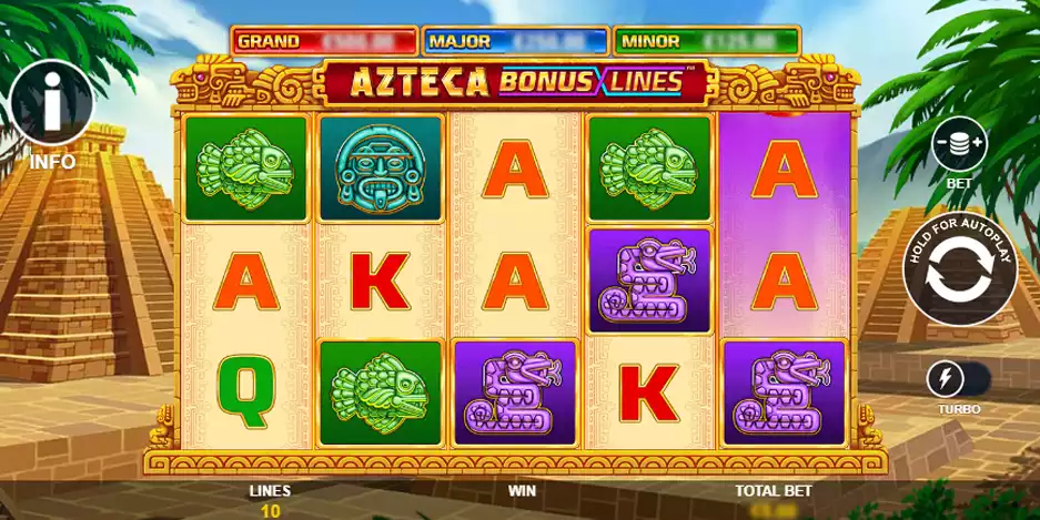 Azteca Bonus Lines PowerPlay Jackpot gameplay