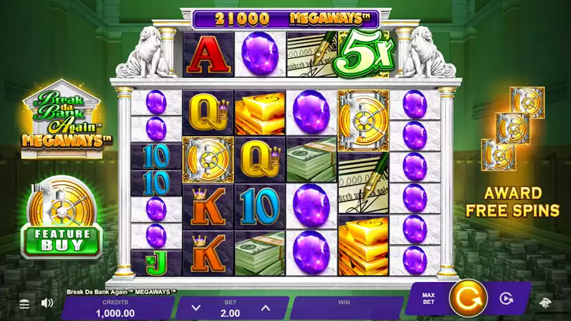 Break Da Bank Again Megaways slot gameplay screenshot