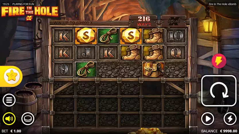 FIRE-IN-THE-HOLE-xBOMB slot gameplay screenshot