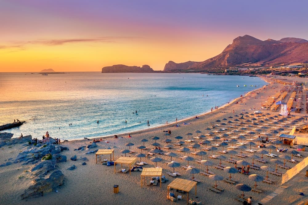 Sandy beach of Falasarna, northwest of Chania, Crete