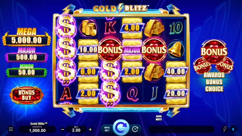 Gold Blitz slot gameplay screenshot