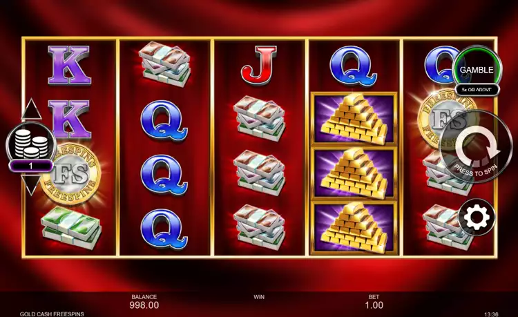 Gold Cash Free Spins gameplay