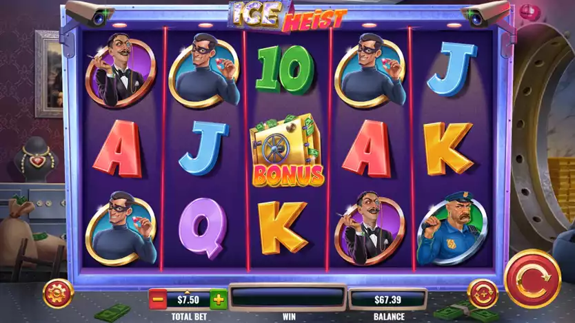 Ice Heist slot gameplay screenshot