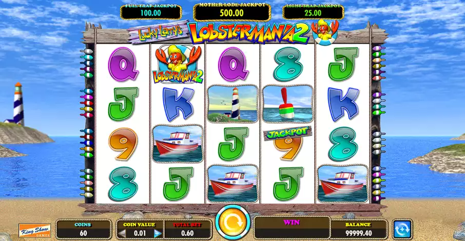 Lucky Larry's Lobstermania 2 slot gameplay screenshot