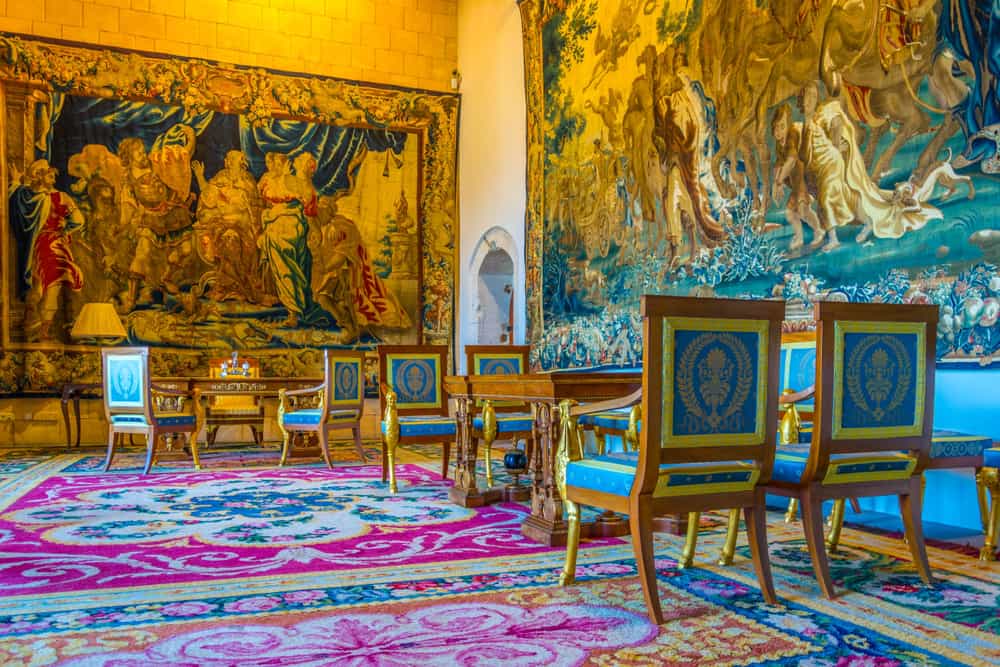 Interior of the Royal Palace of La Almudaina in Palma de Mallorca