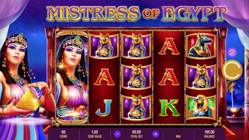 Mistress Of Egypt Diamond Spins slot gameplay screenshot