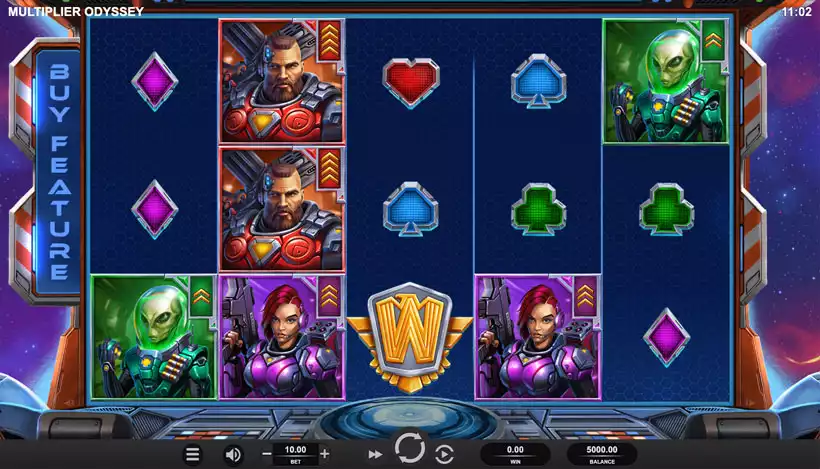 Multiplier Odyssey slot gameplay screenshot
