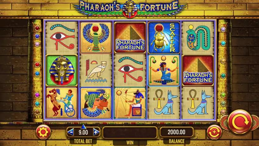 Pharaoh's Fortune slot gameplay screenshot