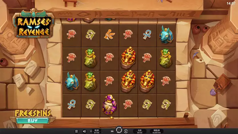 Ramses Revenge slot gameplay screenshot