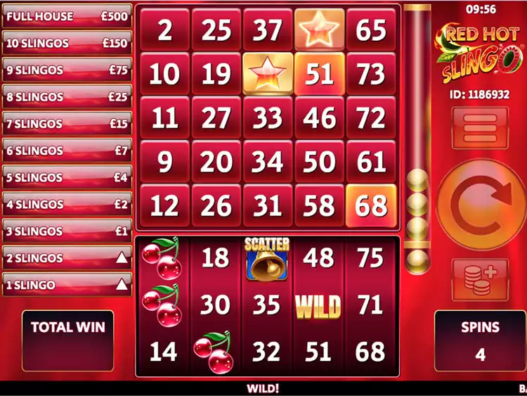 red hot slingo game play 