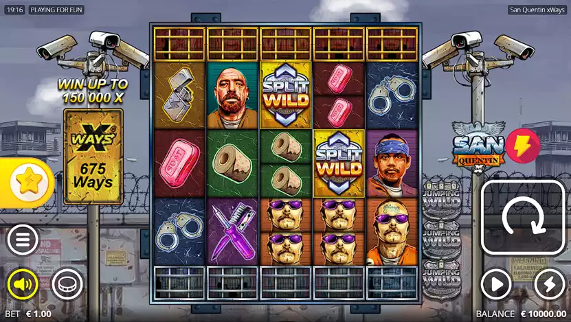 SAN-QUENTIN-xWAYS slot gameplay screenshot