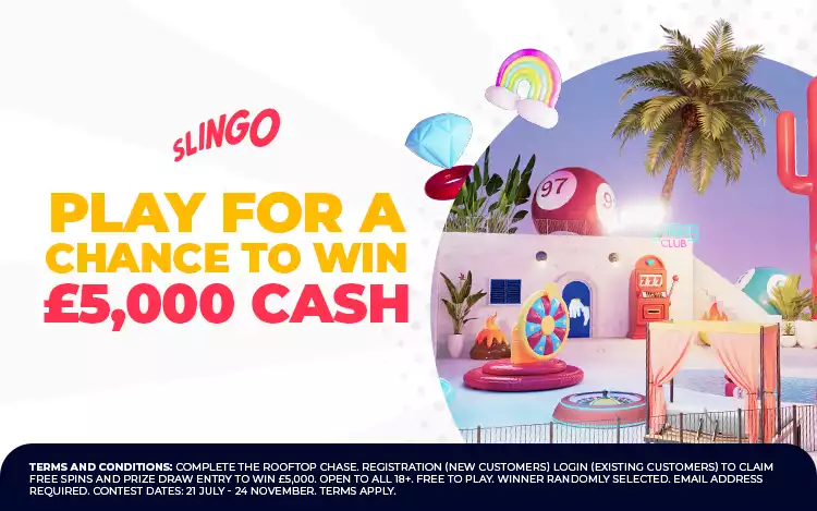Play Rooftop Chase – Win £5,000 + Free Spins