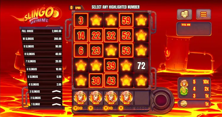 Slingo XXXtreme Express gameplay