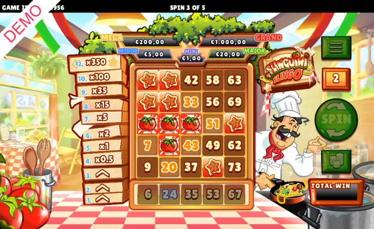 Slinguini Slingo gameplay