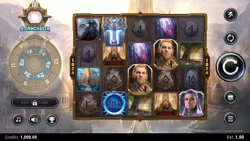 Thunderstruck Stormchaser slot gameplay screenshot