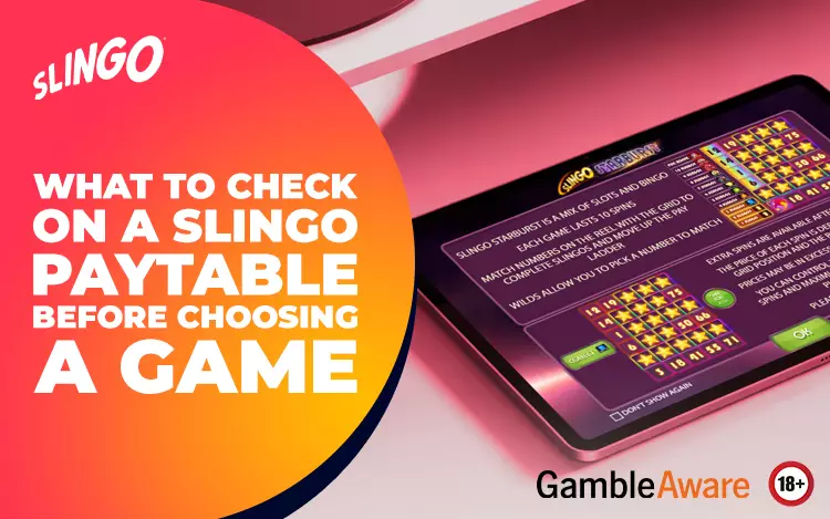 What to Check on a Slingo Paytable Before Choosing a Game
