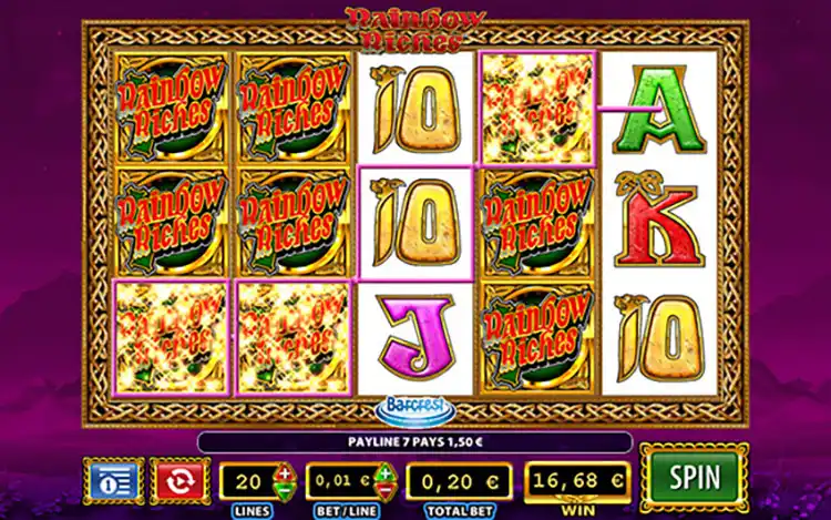 rainbow riches slot slingo