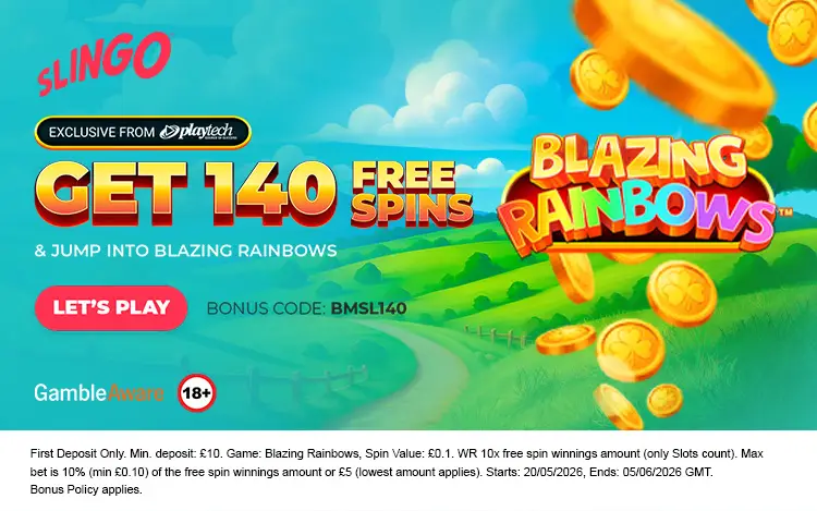 Blazing Rainbows Exclusive Promotion at Slingo UK